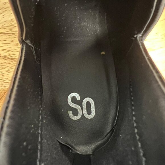 SO Womens Ankle Boots Faux Leather Heeled Black Size 9 Zip - Picture 9 of 10